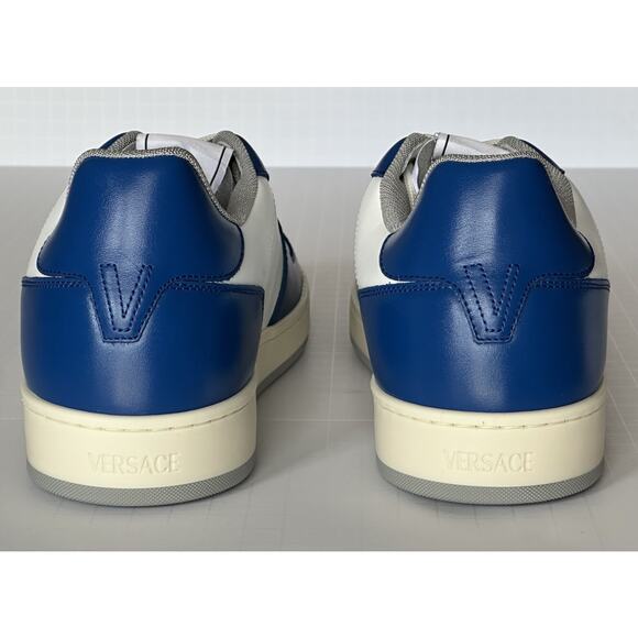Versace Medusa Low Top Mens Blue/White Leather Sneakers 12.5 US 45.5 IT NIB $750 main image 16